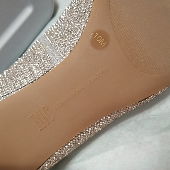 International Concepts Rhinestone Crystal & Glitter Heels Size 10 - Picture 4 of 5